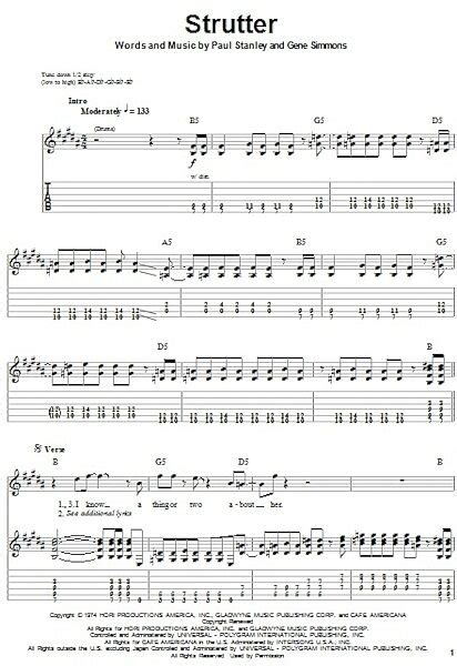 Strutter Guitar Tab Play Along Zzounds