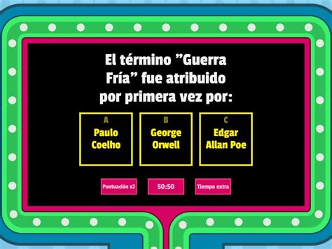 Causas De La Guerra Fria Gameshow Quiz