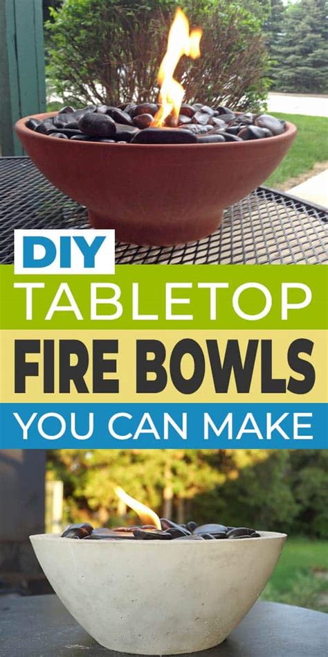 Diy Tabletop Fire Bowls Fire Pits The Garden Glove