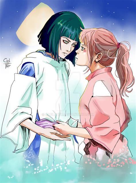 Haku x Chihiro by CaelpHer on DeviantArt