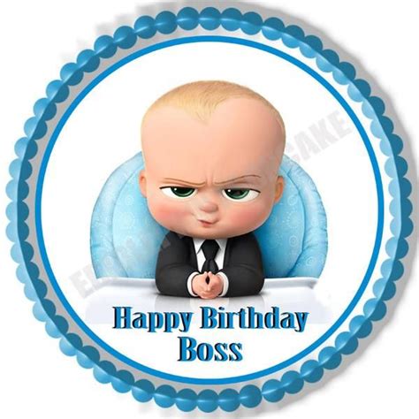 The Boss Baby - Edible Birthday Cake Topper OR Cupcake Topper, Decor | Boss baby, Happy birthday ...