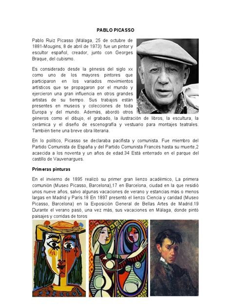 Pablo Picasso Biografia | PDF