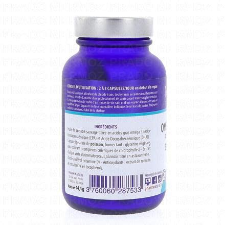 PHARM NATURE MICRONUTRITION Omega 3 Premium 60 Capsules Pharmacie