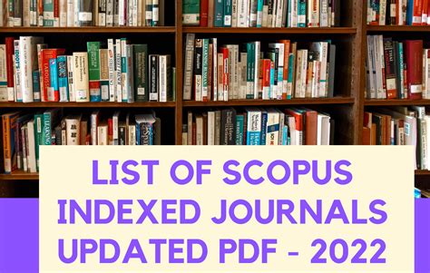 (Updated) Download The List of Scopus Indexed Journals 2022 - PDF ...