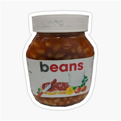 Cursed Image Beans In A Jar Sticker For Sale By Nikolamio Redbubble