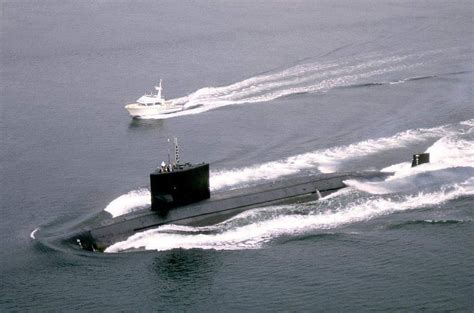 Barbel Class Fast Attack Submarine Uss Blueback Ss 581 Gets An Escort