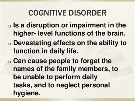 Cognitive Disorders