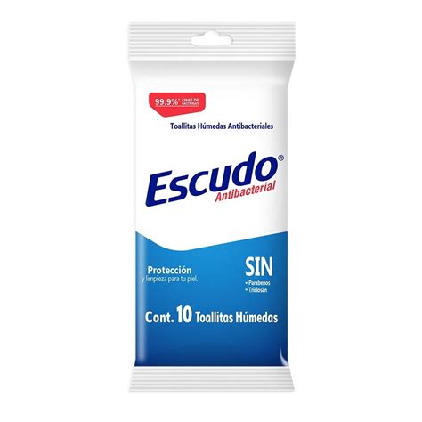 Toallitas húmedas Escudo antibacteriales 10 pzas Walmart