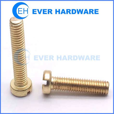 Brass Fillister Head Machine Screw Slotted Cheese Threaded Manufacture