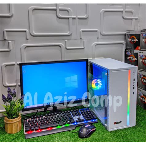 Jual Pc Murah Rakitan AMD Ryzen 3 3200g Ram 16gb SSD 256gb Monitor 19