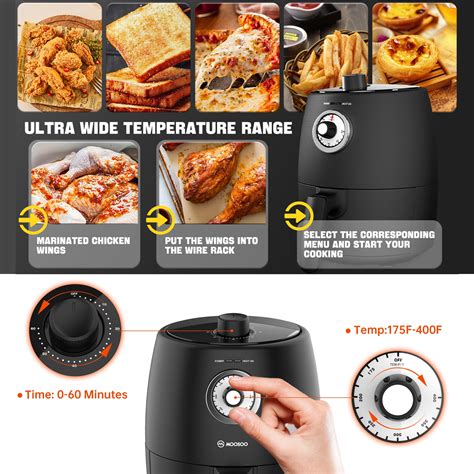 Buy Moosoo Compact Air Fryer With 2Qt Nonstick Basket 60 Min Timer