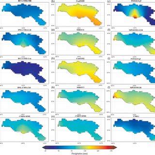 Spatial Distribution Of The Monthly Mean Precipitation In A F Cmip