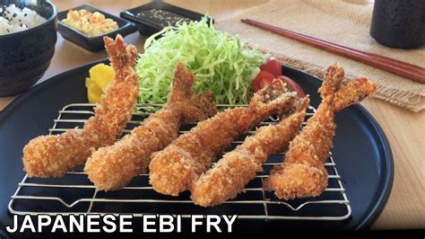 Japanese Panko Deep Fried Shrimp Recipe Ebi Furai エビフライ まっすぐ Youtube