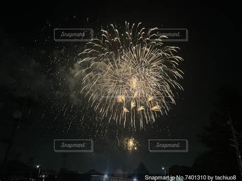 夜空に打ち上げられる花火の写真・画像素材 7401310 Snapmart（スナップマート）