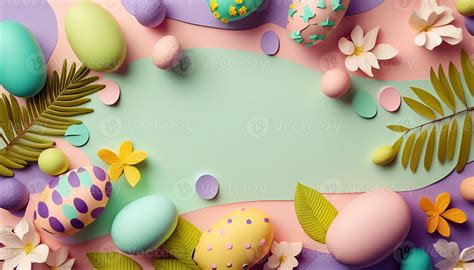 Ostern Urlaub Hintergrund Ostern Eier Illustration Hintergrund Mit