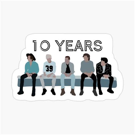 One Direction Year Anniversary Sticker By Islandchicart In