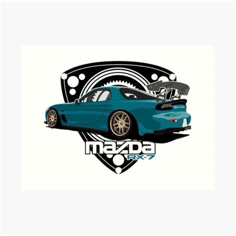 Mazda Rx7 Jdm Art Print By Auto Illustrate Redbubble