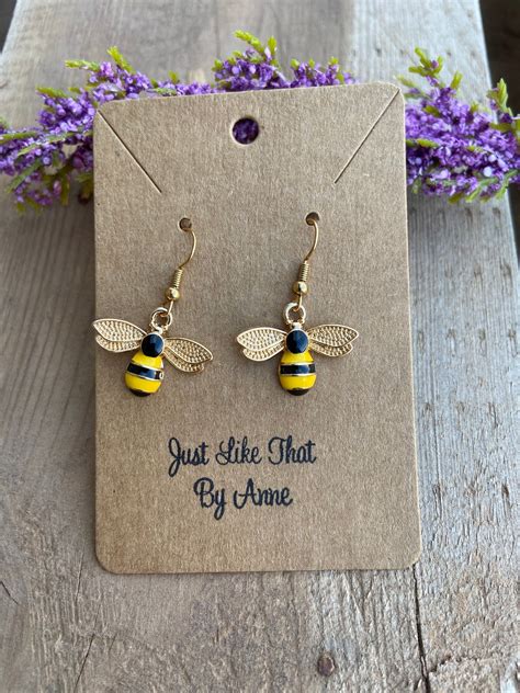 Bee Earrings Dangle and Drop Earrings Honeybee Earrings - Etsy