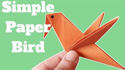 Craft Paper Bird How To Make A Simple Paper Bird Diy Paper Crafts