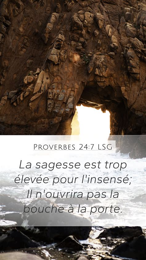 Proverbes 24 7 LSG Mobile Phone Wallpaper La sagesse est trop élevée