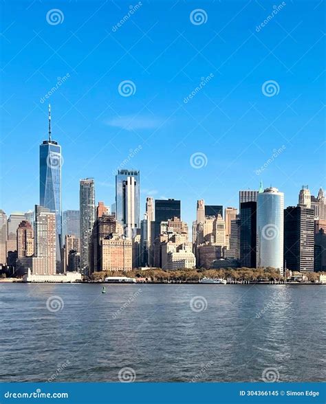 A View of New York City in America Stock Image - Image of skyline ...