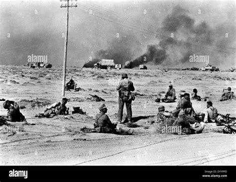 Military Action On The Egytian Border Battle Of El Alamein Stock