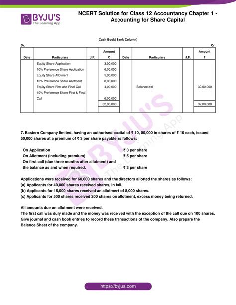 Ncert Solution For Class 12 Accountancy Chapter 1 Accounting For Share