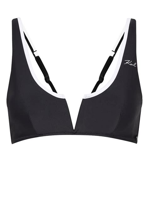 Karl Lagerfeld Karl Dna Binding Bandeau Bikini Top Editorialist