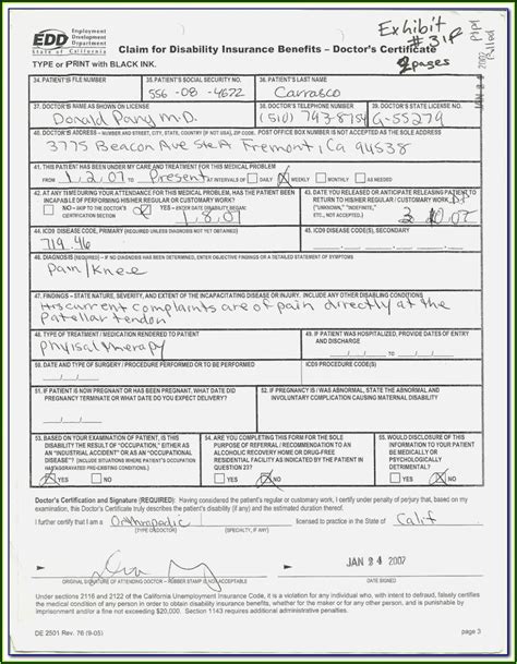 Printable Edd Disability Claim Form Form Resume Examples A6ynp5r2bg