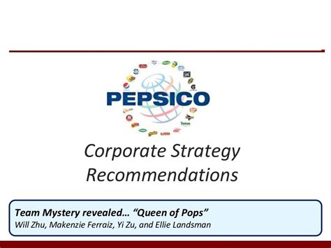 PepsiCo Corporate Strategy Recommendations (SI432 Corporate Strategy)