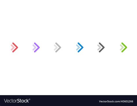 Colourful Modern Arrows Set Isolated On White Ui Vector Image