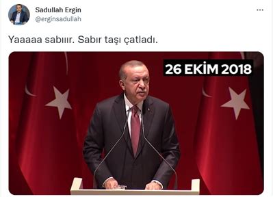 Eski AKP li Bakandan Erdoğana Ya sabır sabır taşı çatladı