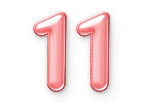 11 Number Balloon Pink 24652383 Png