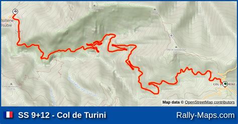 SS 9 12 Col de Turini stage map Rallye d Antibes Côte d Azur 2009