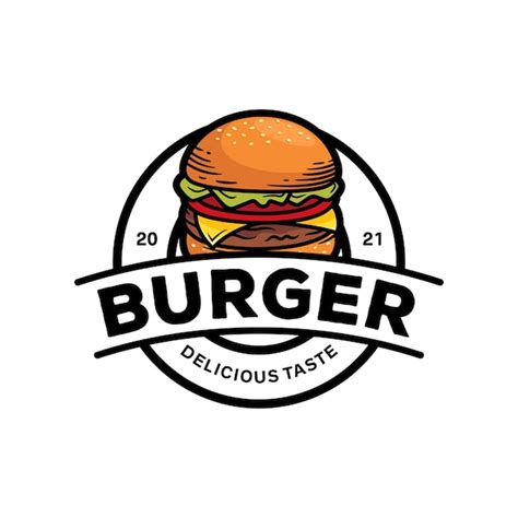 Plantilla De Logotipo De Hamburguesa Vector Premium