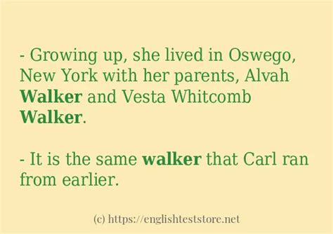 Walker Some Example Sentences Englishteststore Blog