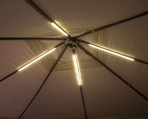 Gazebo Lighting Project using Warm White LED Strips