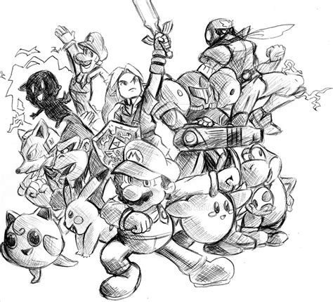 The Original Twelve Smash Brothers By Dokugami On Deviantart