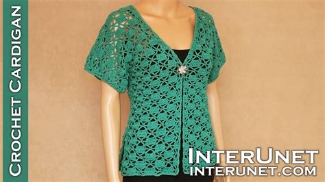 Crochet Short Sleeve Lace Summer Top Green Zinnia Cardigan Sweater