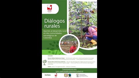 Aportes Al Desarrollo Rural En Dos Comunidades Estrat Gicas De Colombia