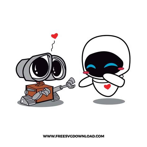 Wall E Love Svg And Png Free Cut Files Free Svg Download