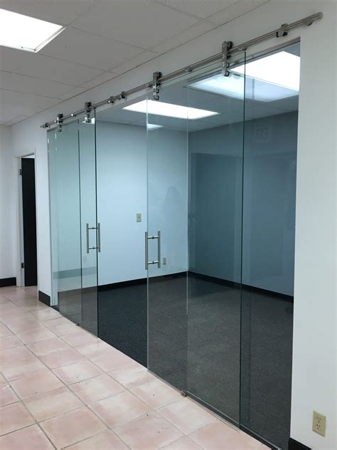 Laguna Barn Door Double Door Office Partition Allservices Frameless