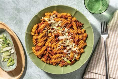 Tex Mex Bacon Veggie Fusilli Recipe Hellofresh