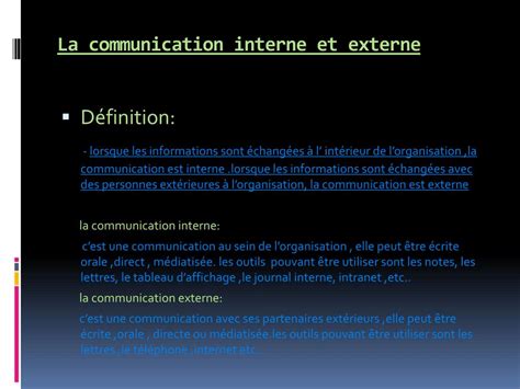 PPT La Communication Des Organisations PowerPoint Presentation Free