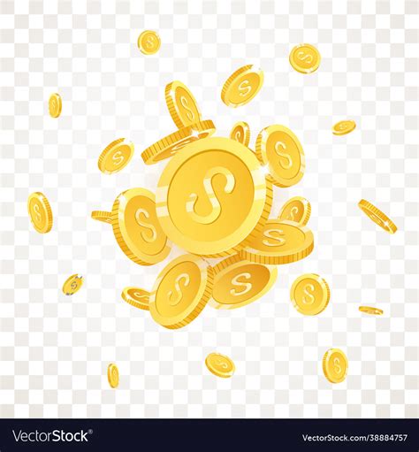 Gold Coins Explosion Banner Royalty Free Vector Image