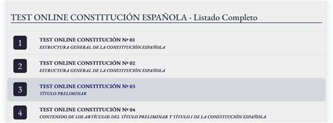 Test Online Constitución Española Ejerciciosmesa