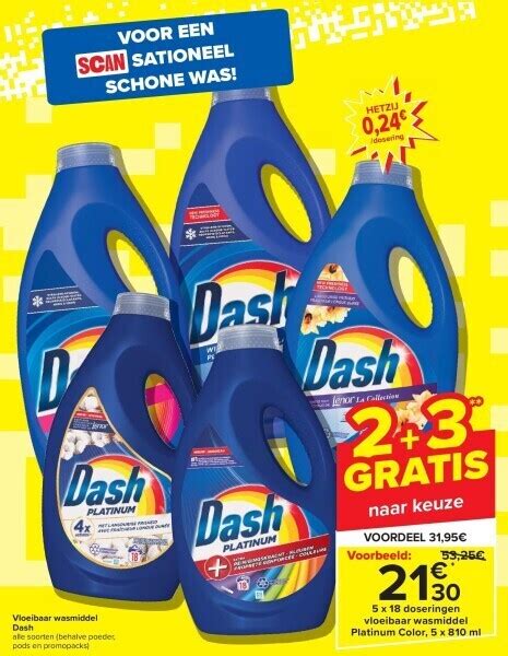 Vloeibaar Wasmiddel Dash Promotie Bij Carrefour