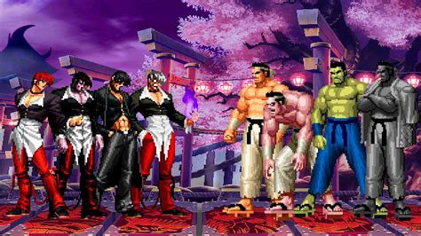 Kof Mugen Iori Yagami Team Vs Goro Daimon Team Youtube