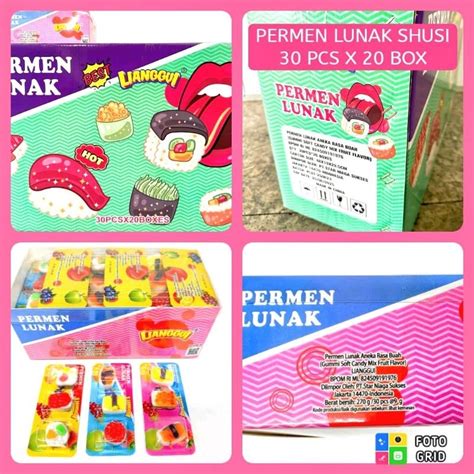 Jual Permen Cemilan Snack Yupi Gummy Gumi Lunak Sushi Jepang Mainan