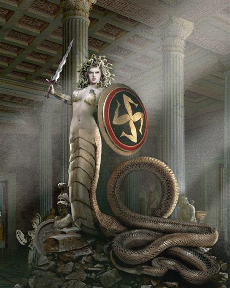 Medusa The Gorgon Medusa Art Mythological Creatures Greek And